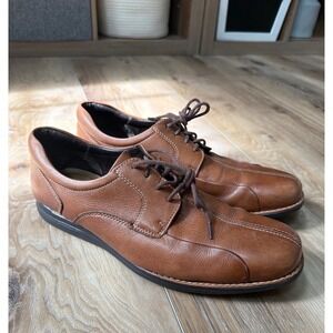 Johnston & Murphy Men's Shuler Bicycle Toe Oxford Brown Shoes Size 10M Business